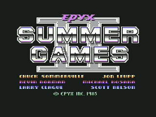 Summer Games II title screen for Commodore 64